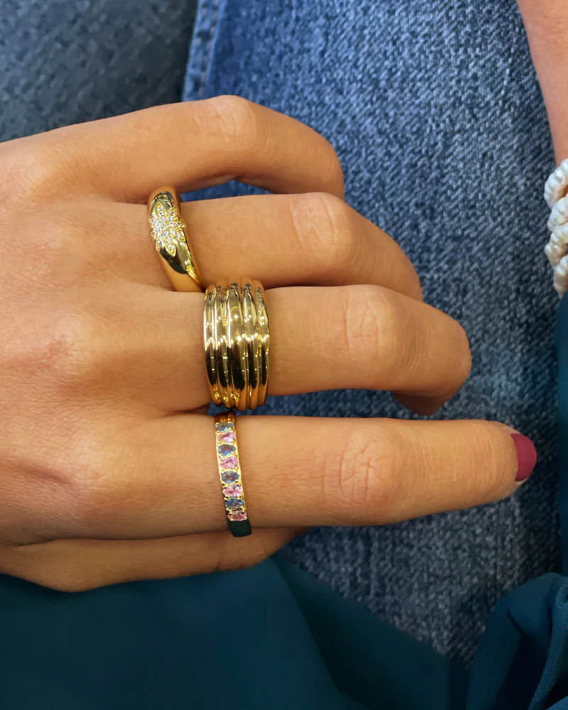 Anillo Aguamarina y Rosa - Image 3