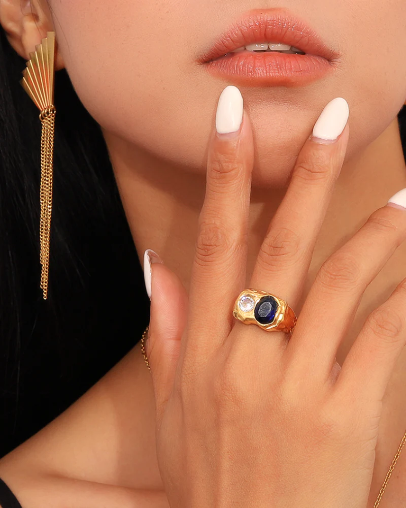 Anillo Croacia Blue Silver - Image 2