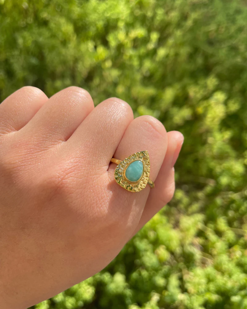 Anillo Gota Amazonita - Image 2