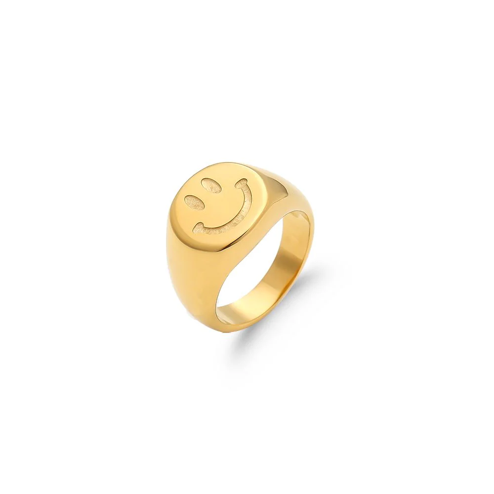 Anillo Happy face Acero