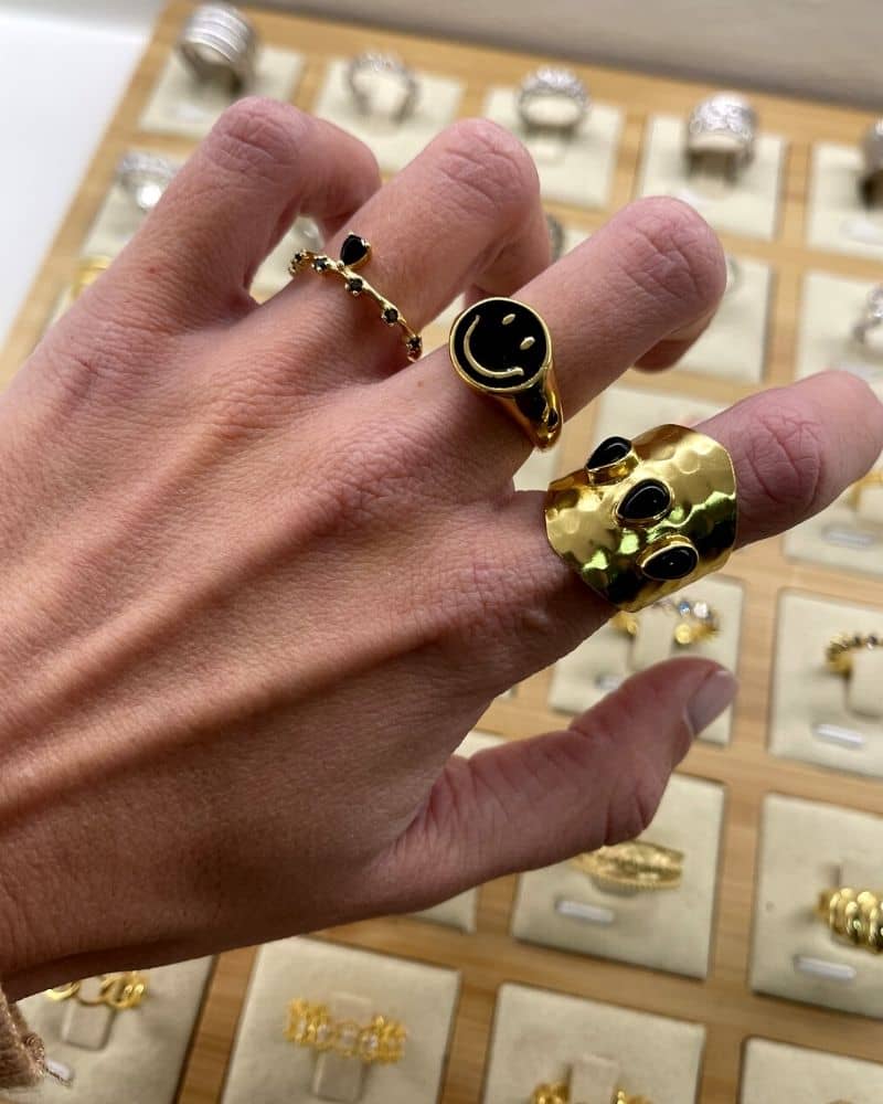 Anillo Happy Face Black - Image 2