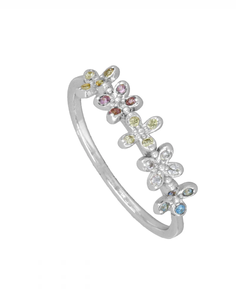 Anillo Summer flowers Silver