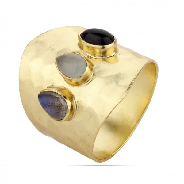 ANILLO TRIPLE LABRADORITA