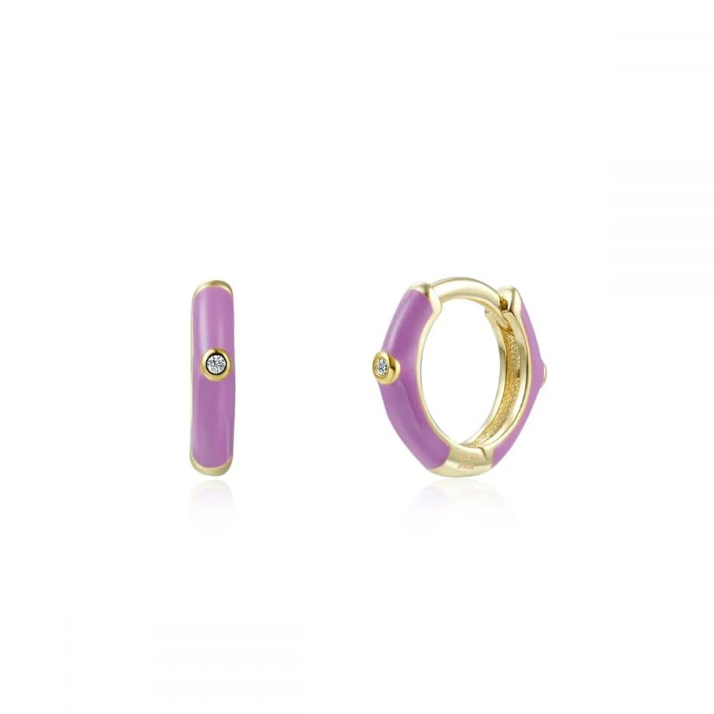 Aritos enamel amatista