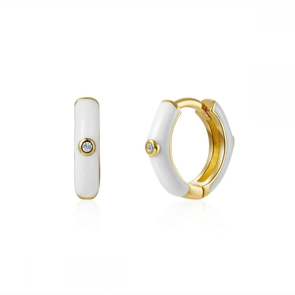 Aritos enamel blanco