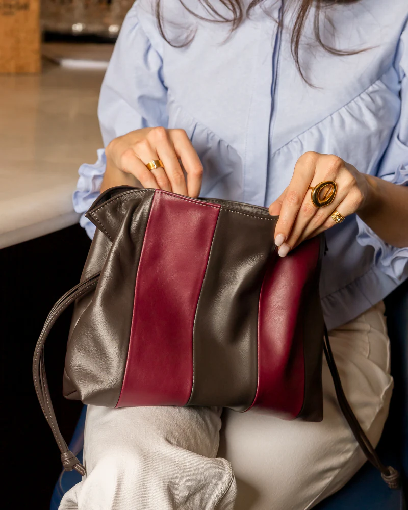 Bolso Martina marrón stripes - Image 3