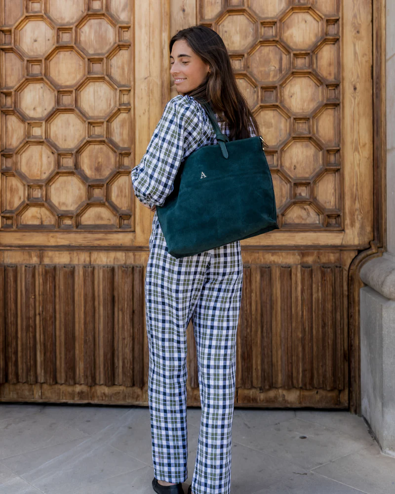 Bolso Shopping Bag ante verde botella - Image 4