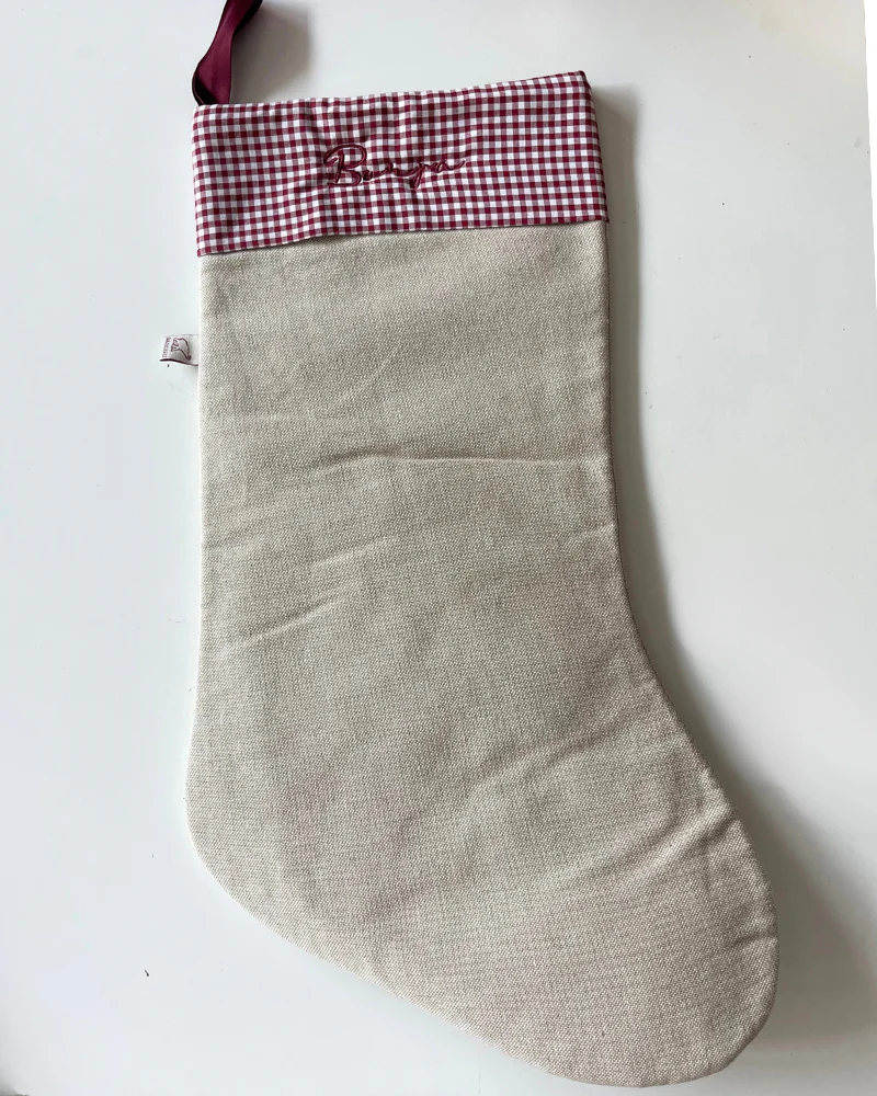 Calcetín de Navidad bordado Borja