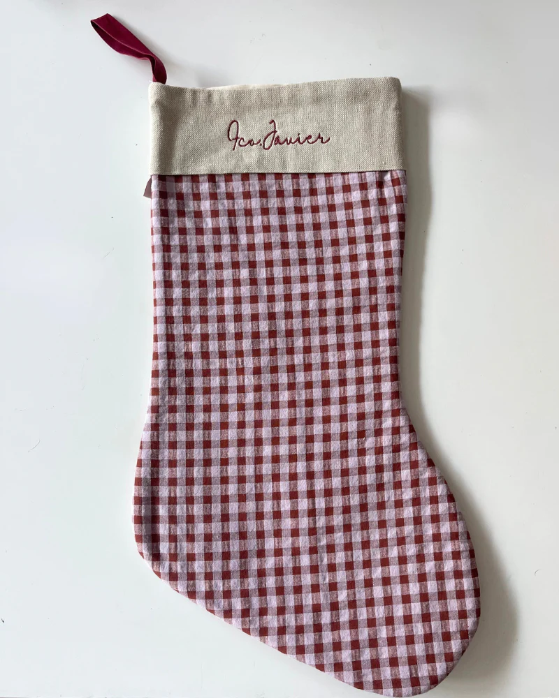 Calcetín de Navidad bordado Fco. Javier