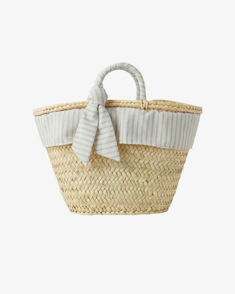 Capazo mini green stripes - Image 5