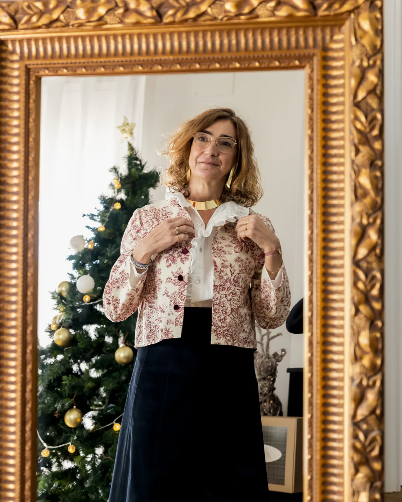 Chaqueta Toile de Jouy Granate - Image 4