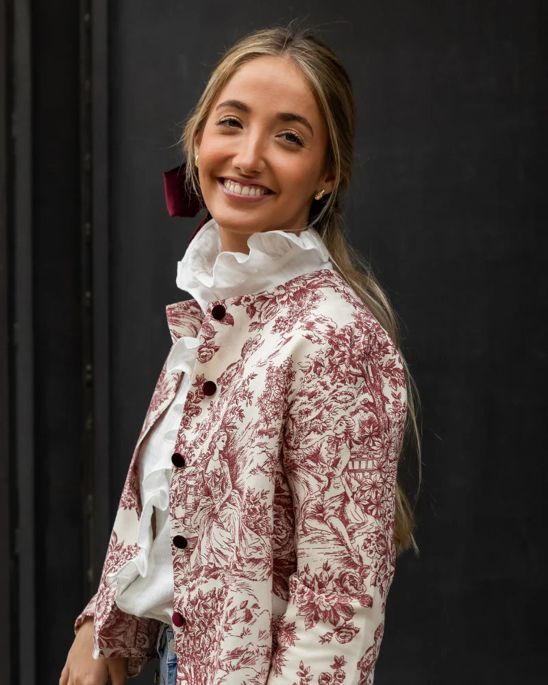 Chaqueta Toile de Jouy Granate - Image 8