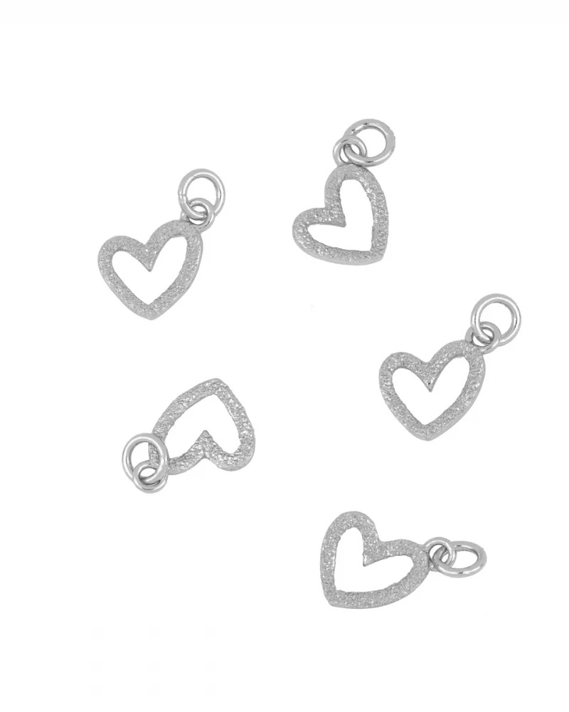 Charm corazón irregular Silver
