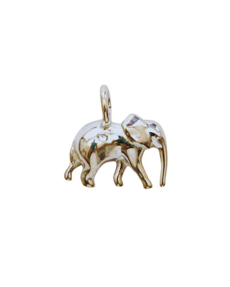 Charm Elefante circonita Silver