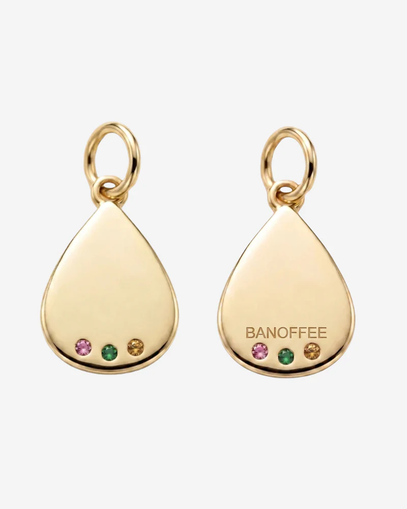 Charm gota personalizable tres circonitas - Image 2