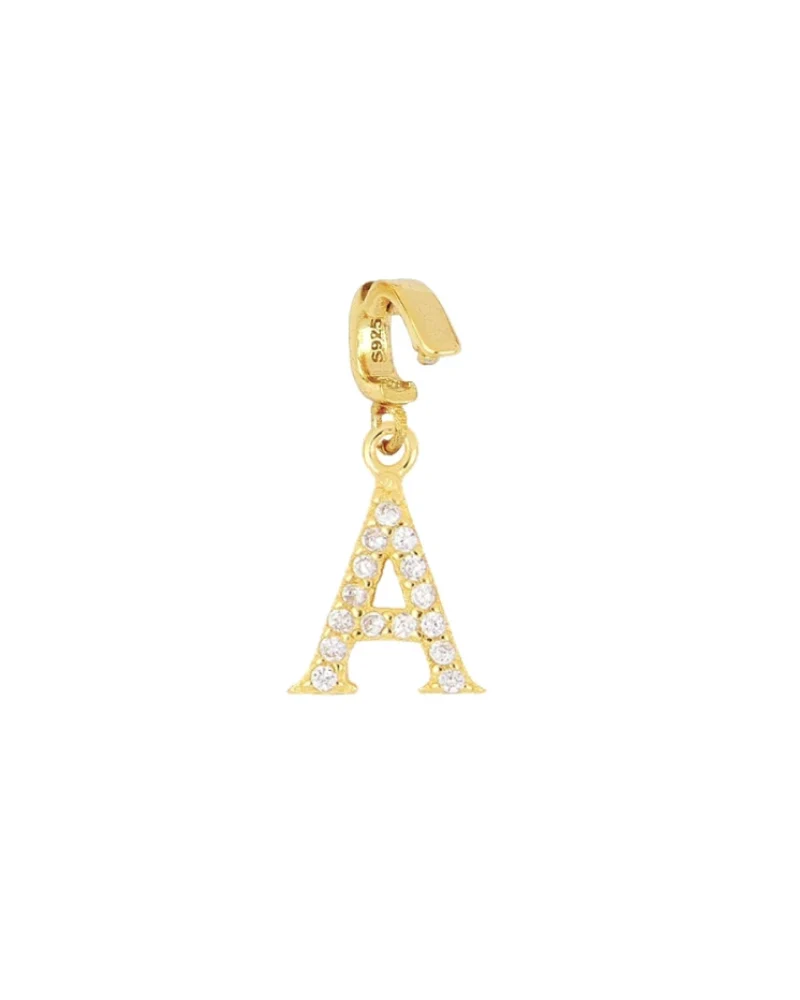 Charm inicial circonitas gold - Image 2