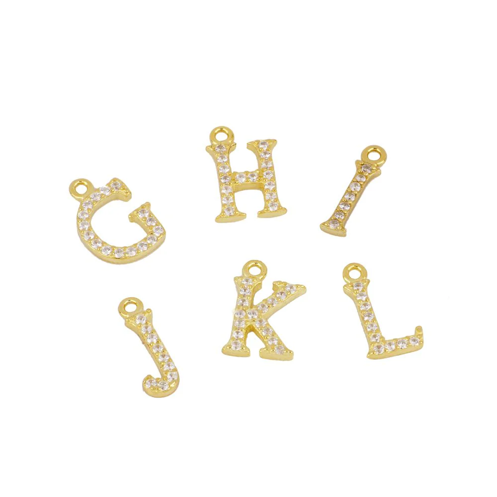 Charm inicial circonitas gold - Image 5