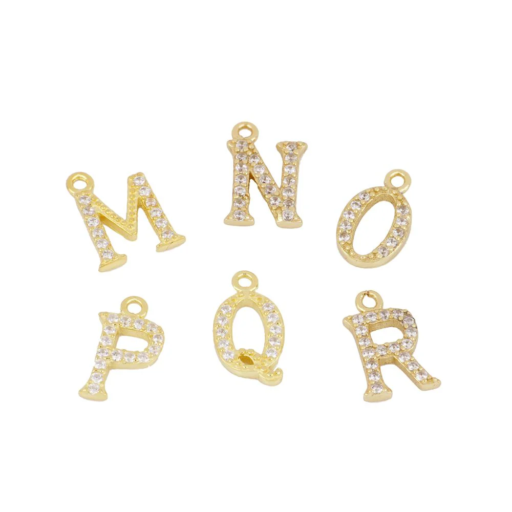 Charm inicial circonitas gold - Image 6