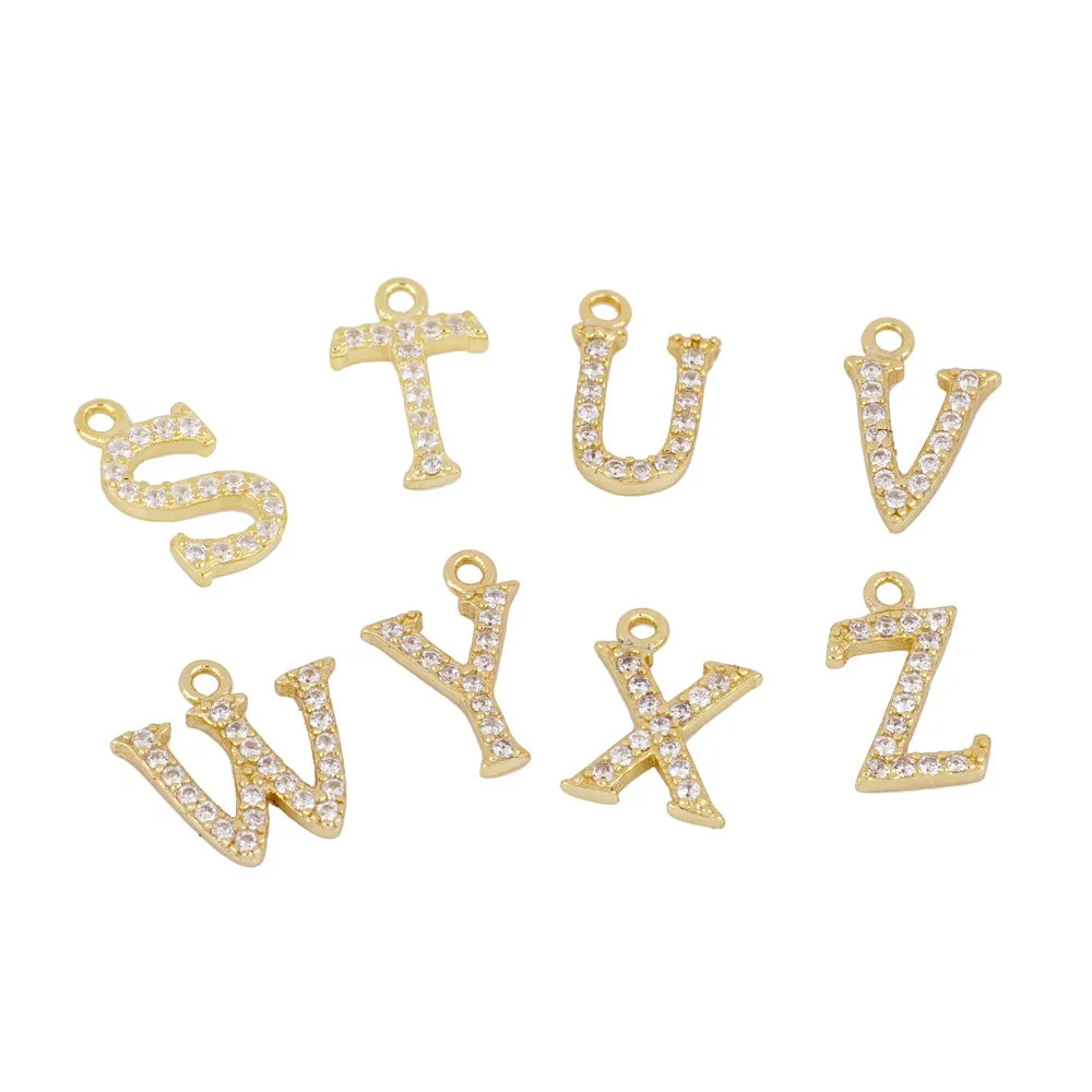 Charm inicial circonitas gold - Image 7