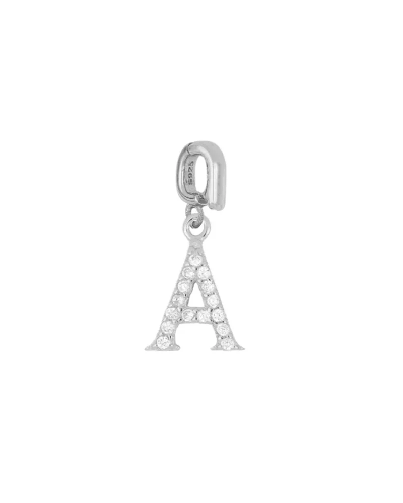 Charm inicial circonitas silver - Image 4