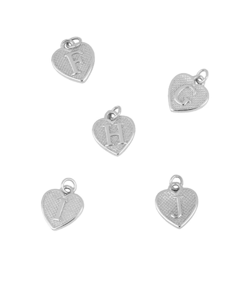 Charm inicial corazón Silver - Image 2
