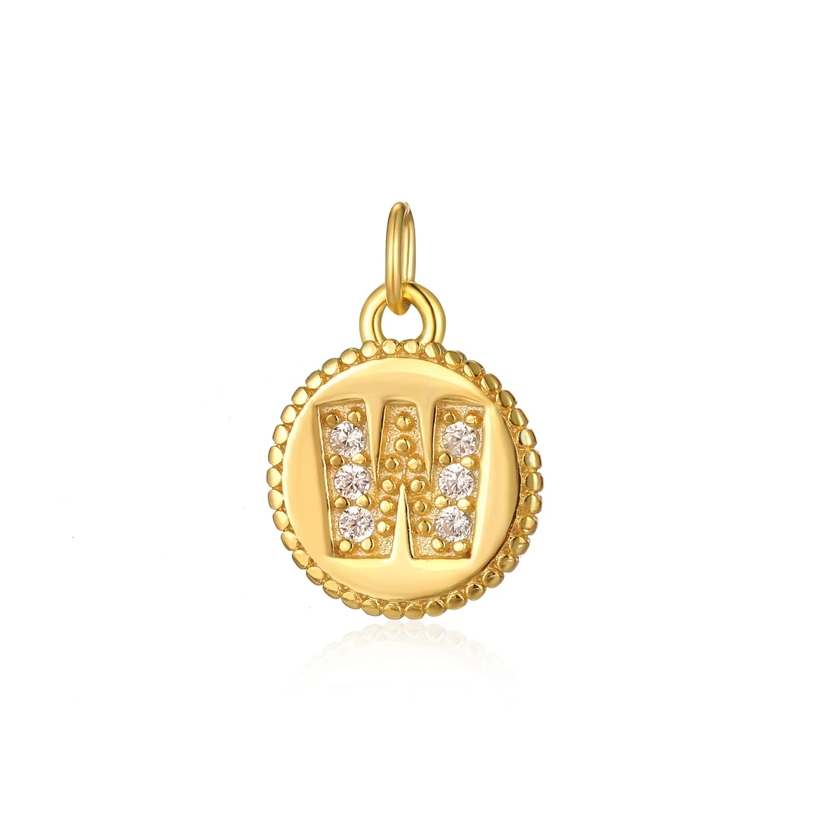 Charm inicial mini plaquita circonitas gold - Image 23