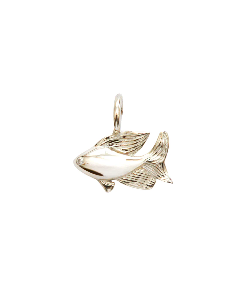 Charm Pez circonita Silver