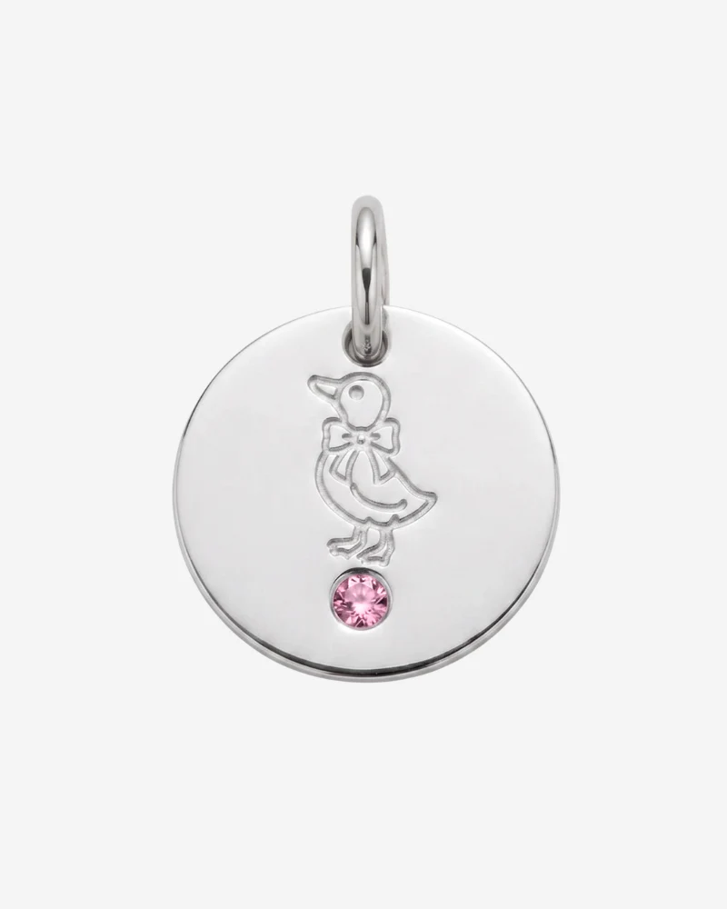 Charm plaquita patito niña circonita - Image 2