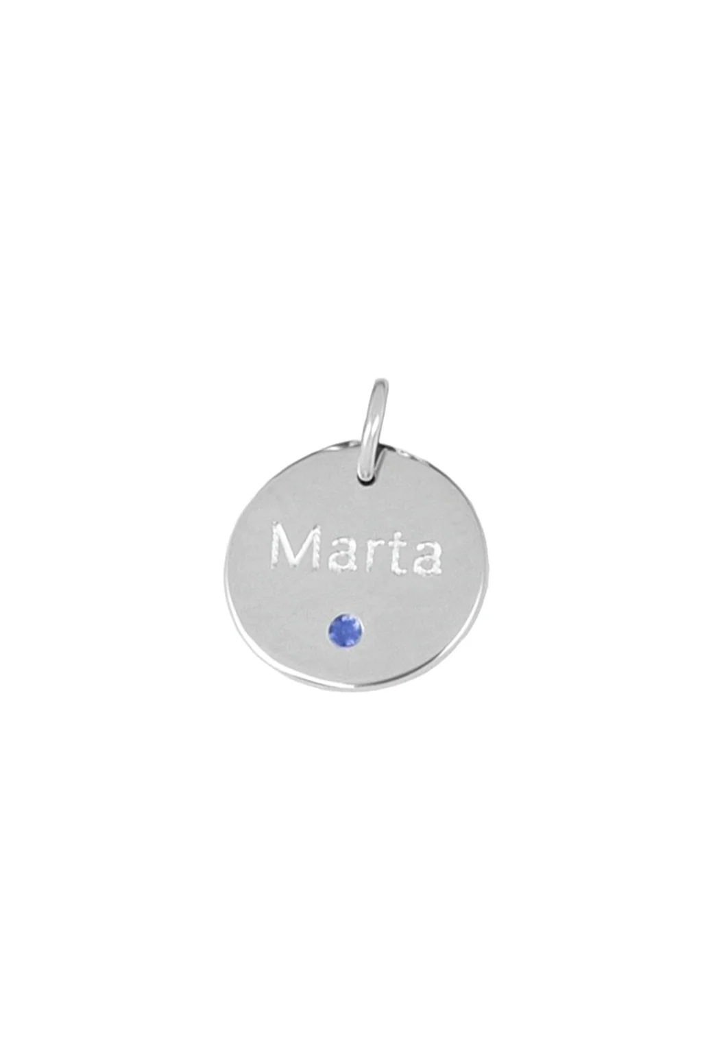 Charm plaquita personalizable circonita azul - Image 4