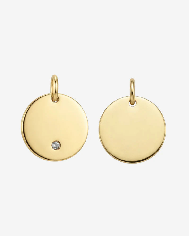 Charm plaquita personalizable circonita blanca - Image 2