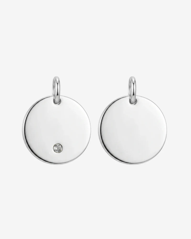 Charm plaquita personalizable circonita blanca - Image 3