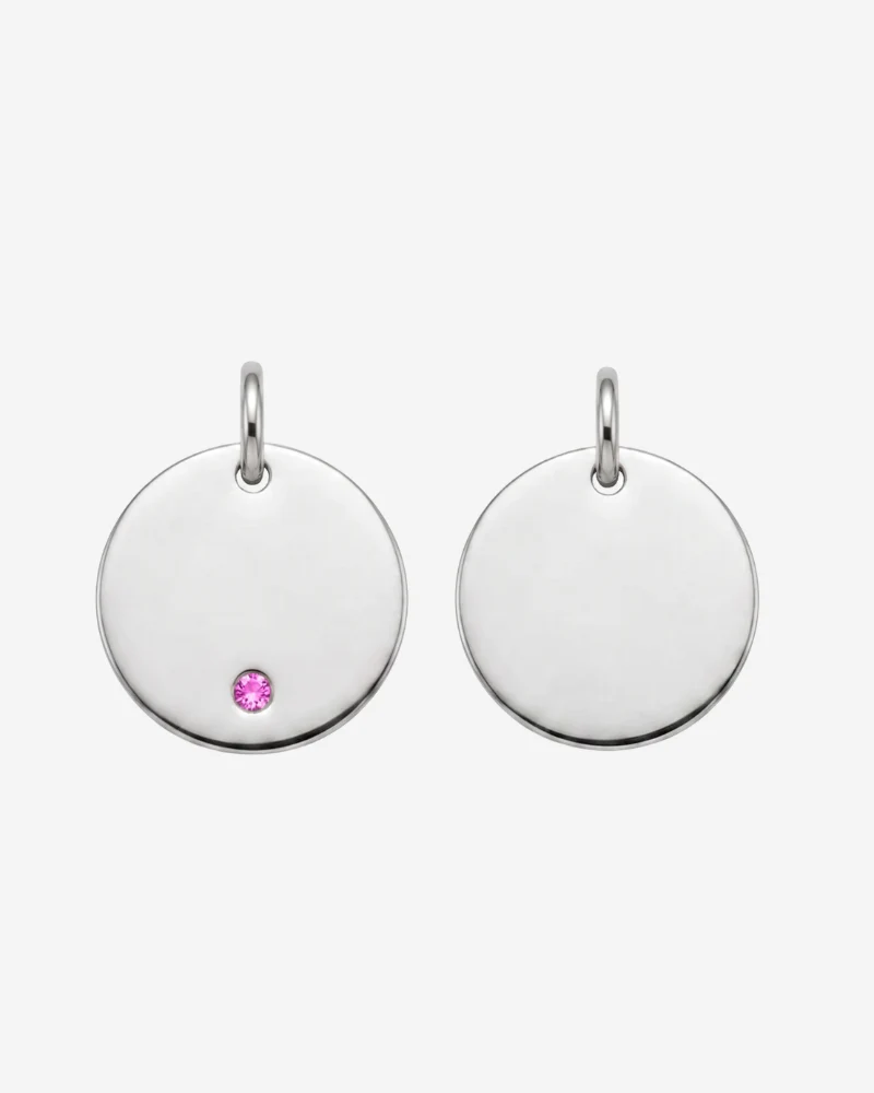 Charm plaquita personalizable circonita fucsia - Image 3