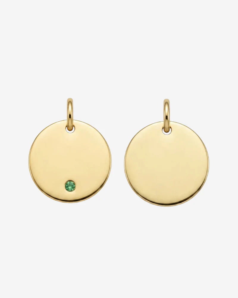 Charm plaquita personalizable circonita verde - Image 2