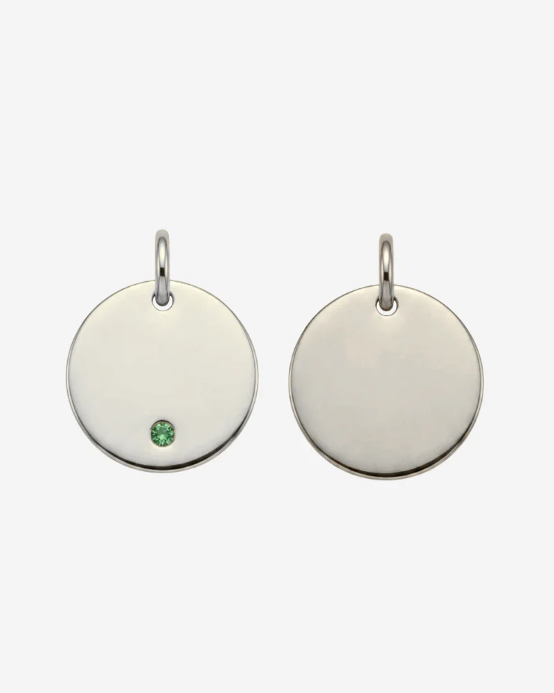 Charm plaquita personalizable circonita verde - Image 3