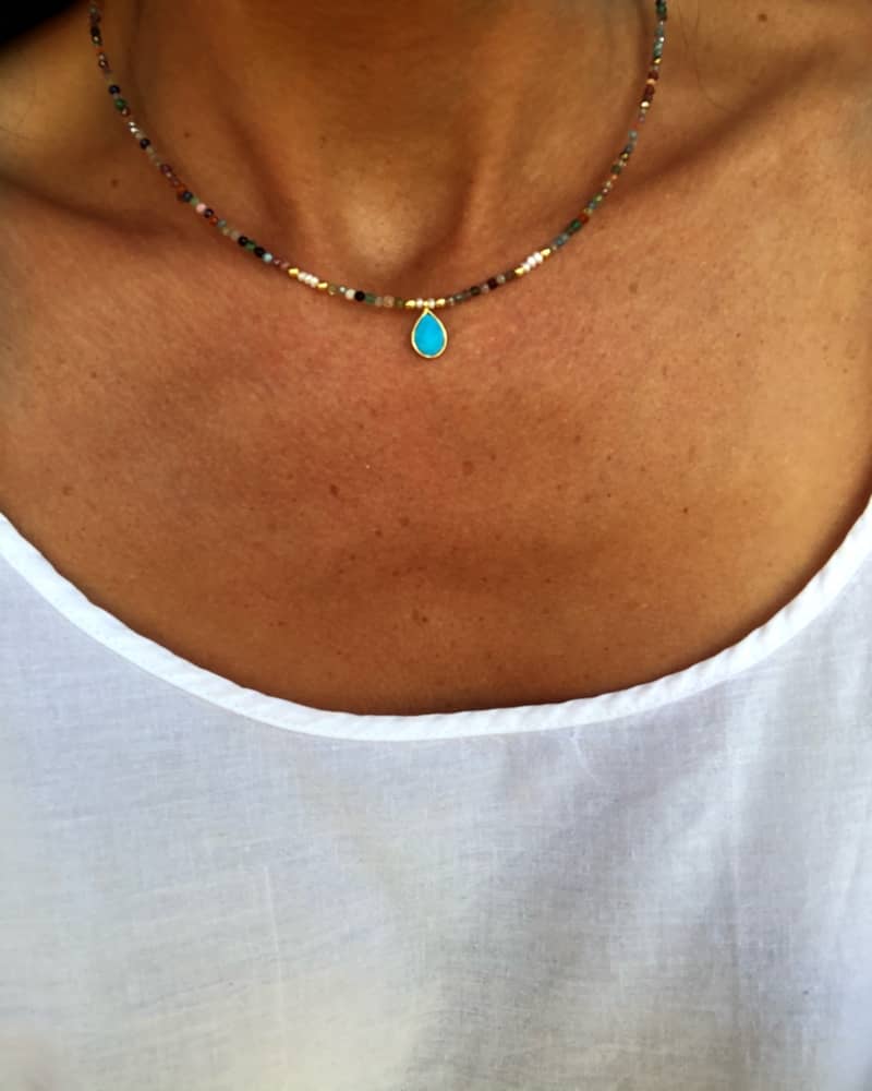 Chocker mineral multicolor turquesa - Image 2