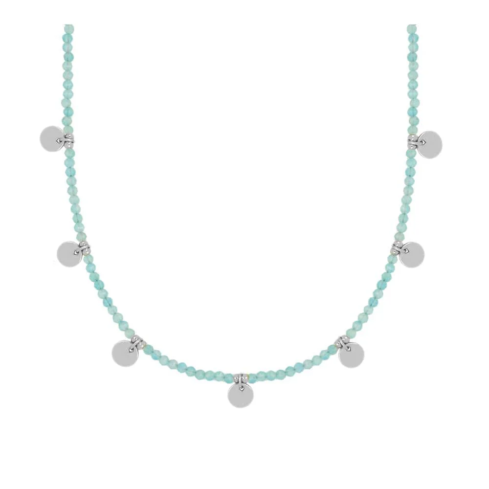 Chocker plaquitas amazonita silver