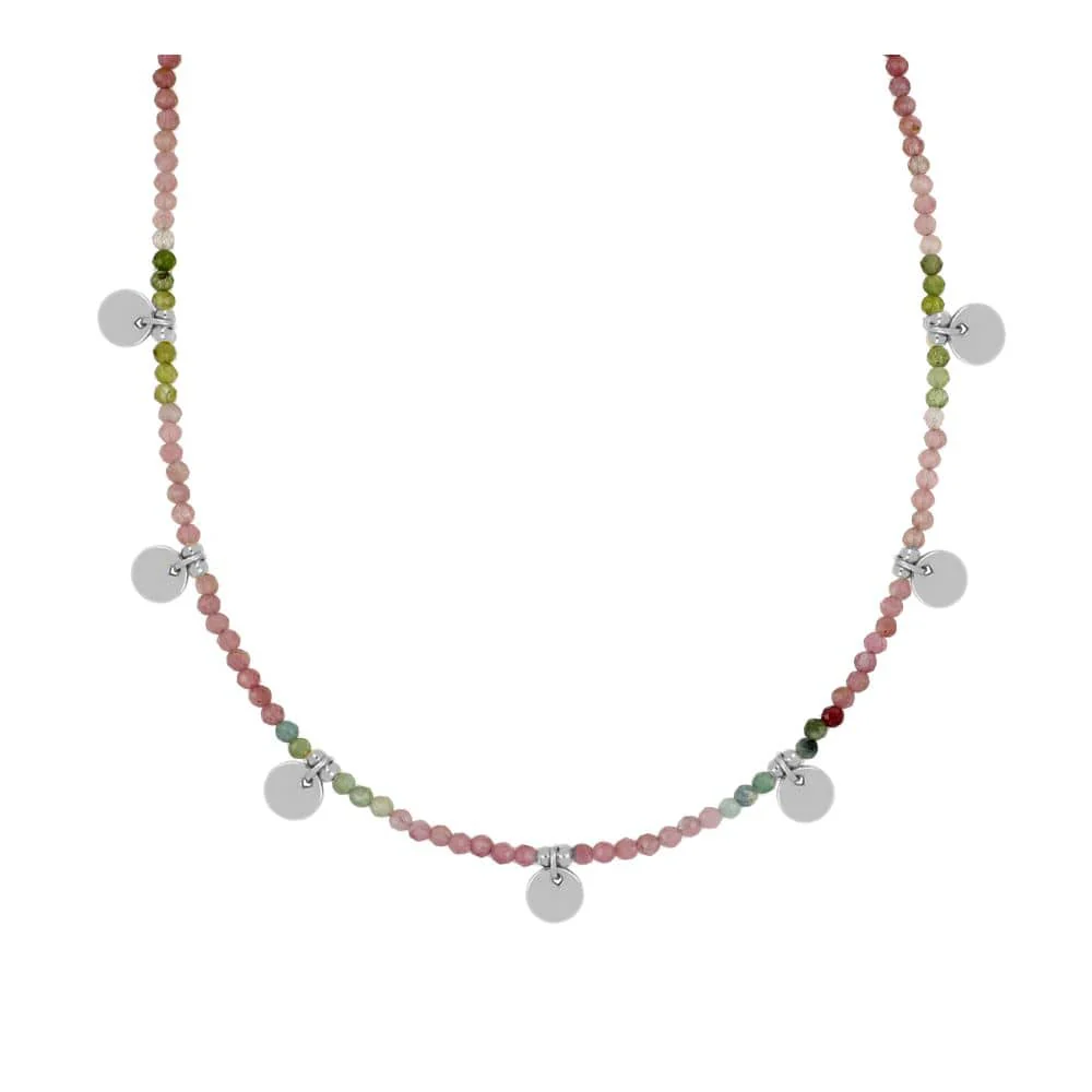 Chocker plaquitas turmalina silver