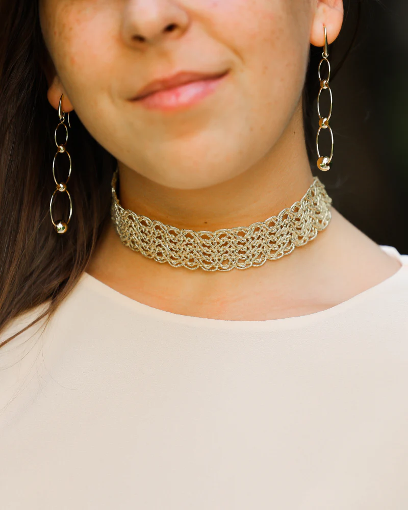 Choker Golden Crochet