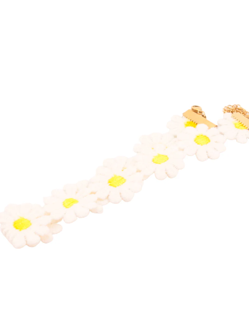 Choker Polo flowers white - Image 2