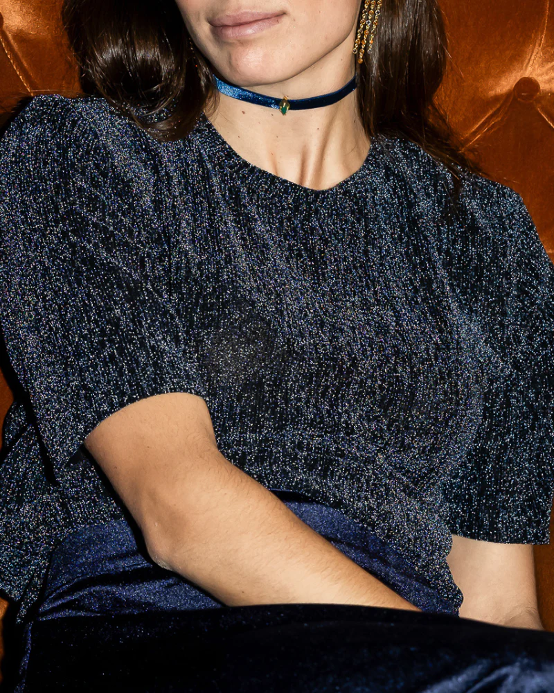 Choker Velvet Oasis Blue - Image 3