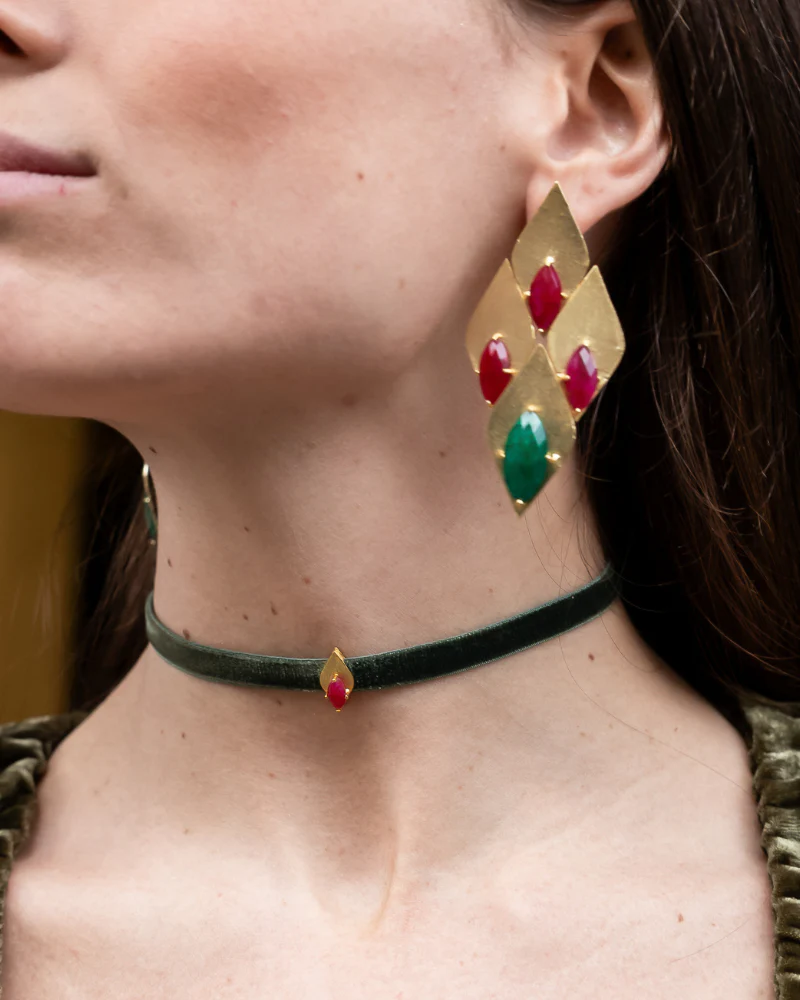 Choker Velvet Oasis Green - Image 3