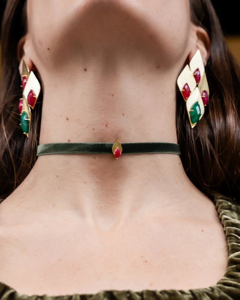 Choker Velvet Oasis Green - Image 5