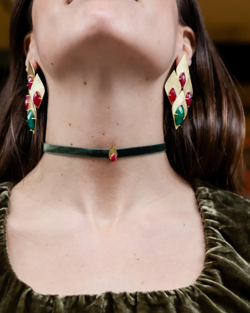 Choker Velvet Oasis Green - Image 6