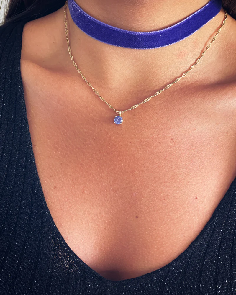 Choker Velvet Purple - Image 2