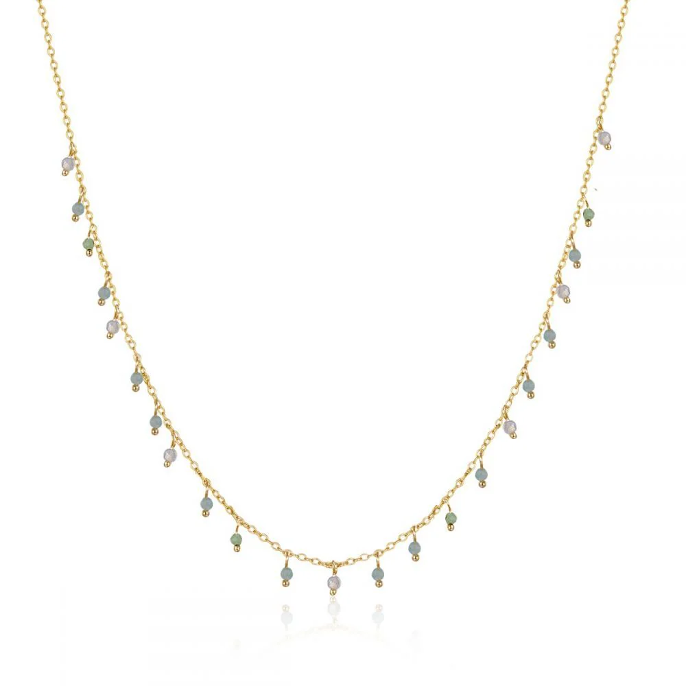 COLLAR SEA AMAZONITA GOLD