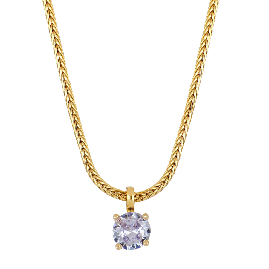 Collar Amuleto Amatista Gold
