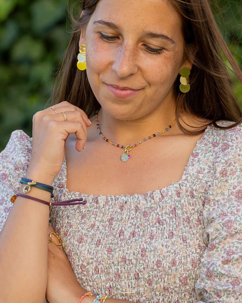 Collar Bella Turmalina light con plaquita Mamá - Image 4