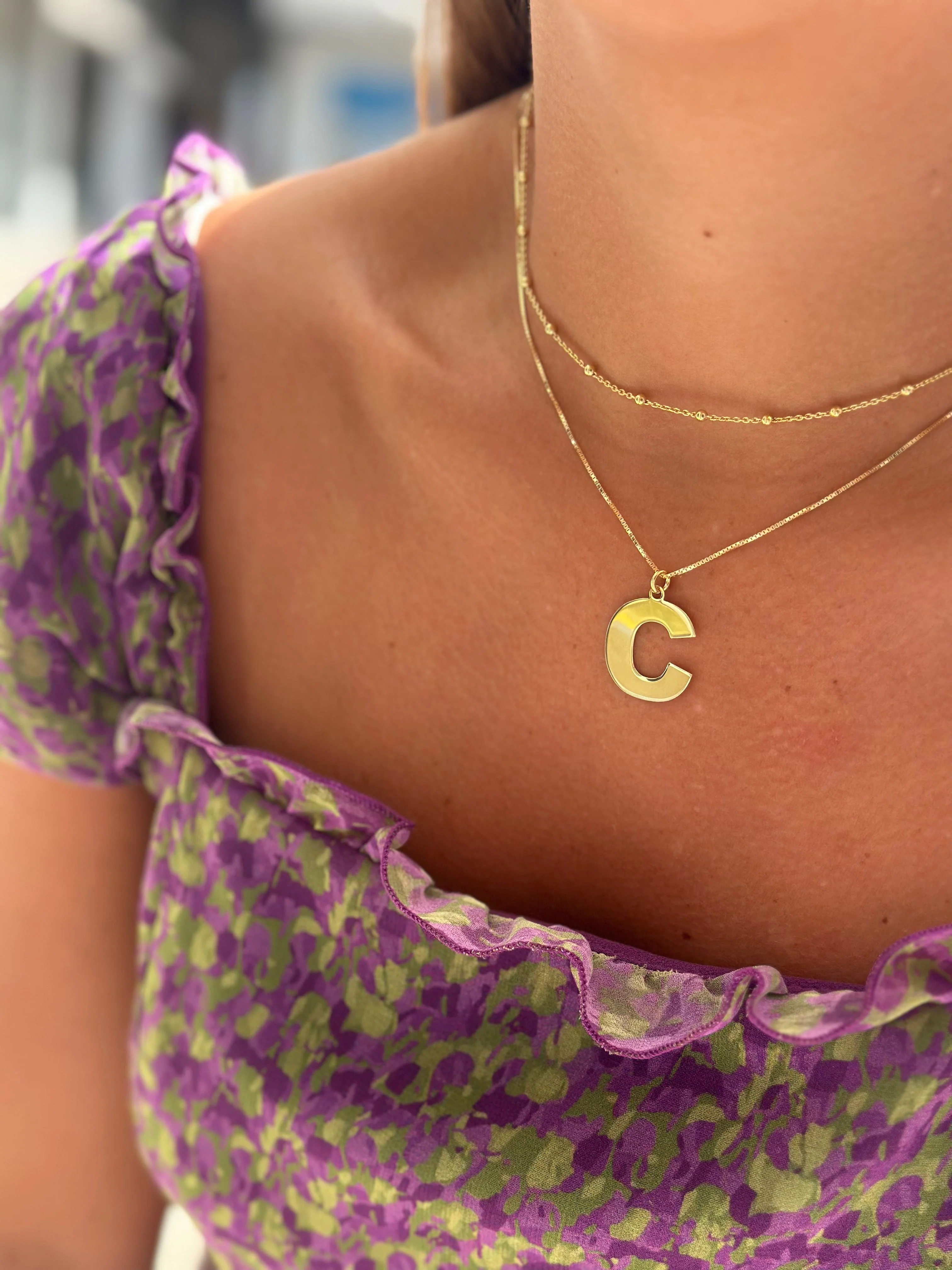 COLLAR BIG INITIAL SILVER - Image 5