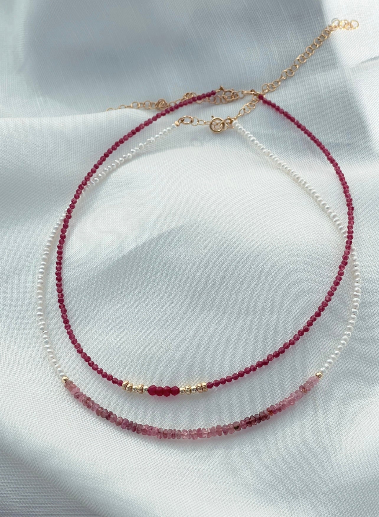 Collar classic turmalina rosé Initials - Image 6