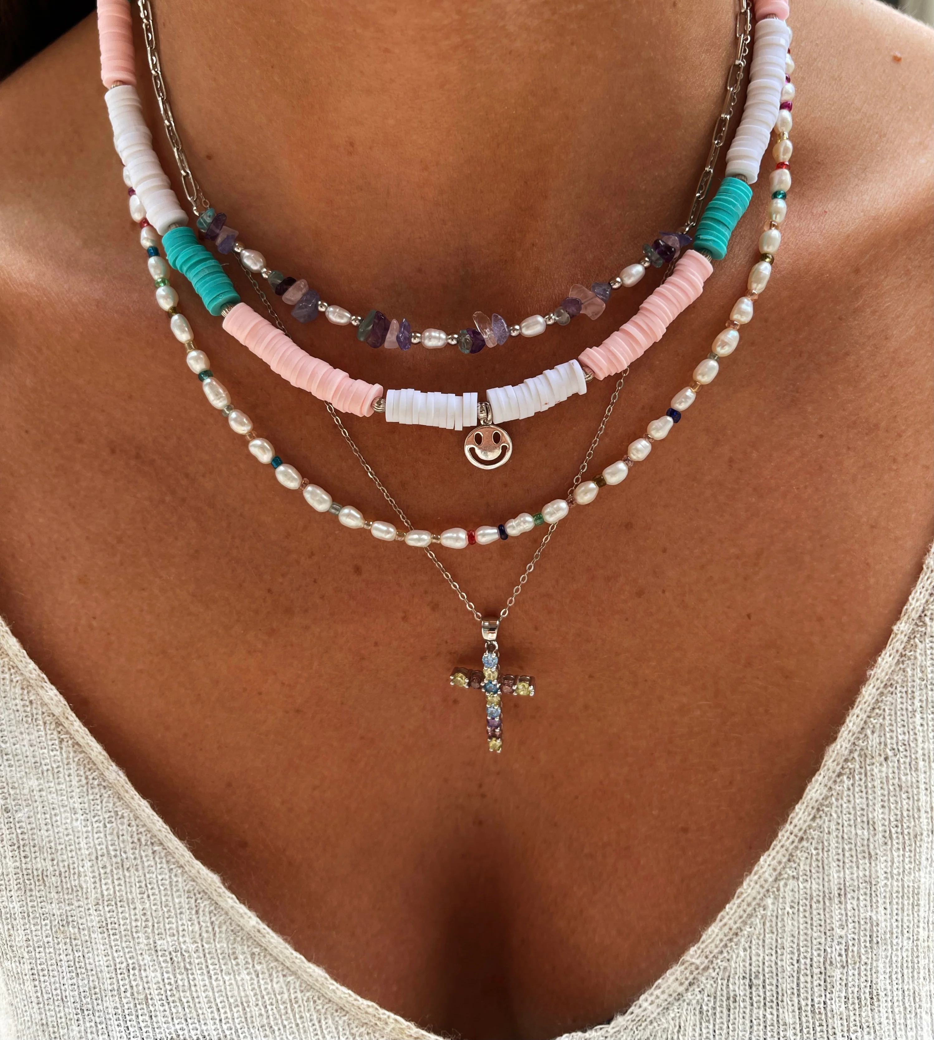 Collar colors smile Silver - Image 3